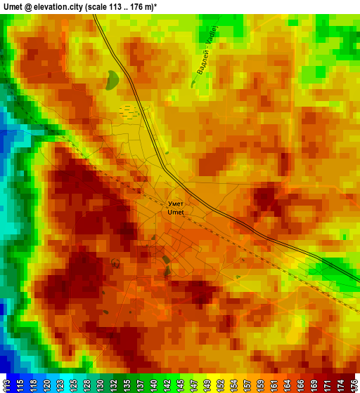 Umet elevation map