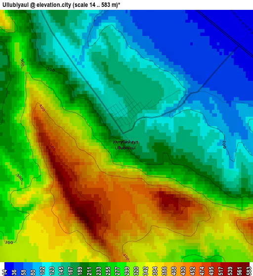 Ullubiyaul elevation map