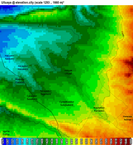 Ulluaya elevation map