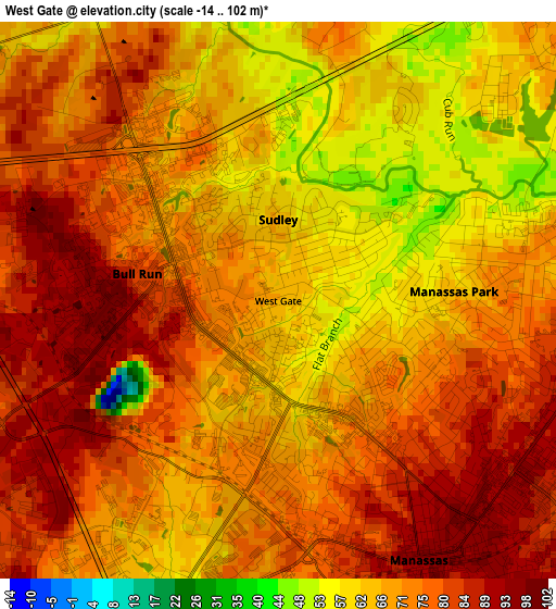 West Gate elevation map