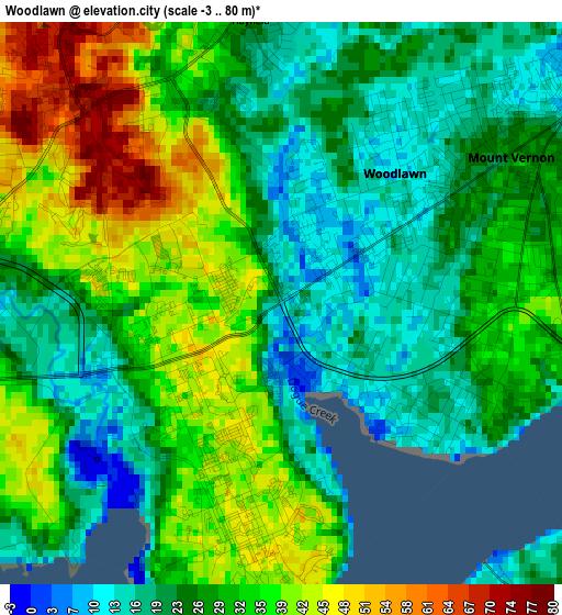 Woodlawn elevation map