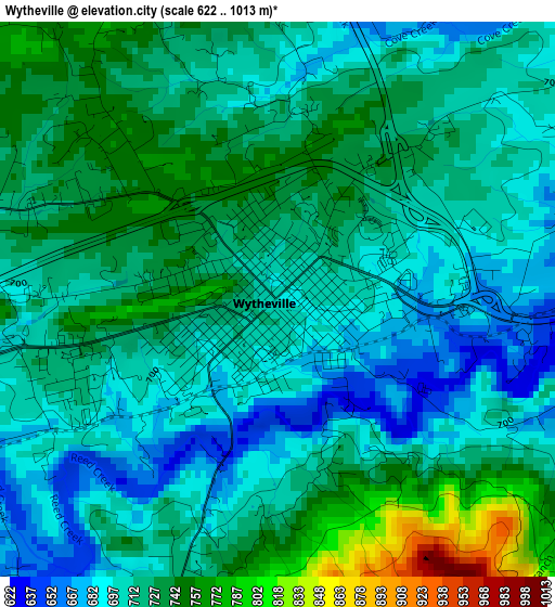 Wytheville elevation map