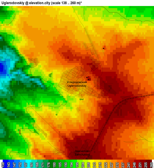 Uglerodovskiy elevation map