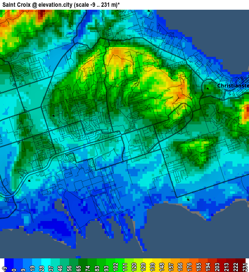 Saint Croix elevation map
