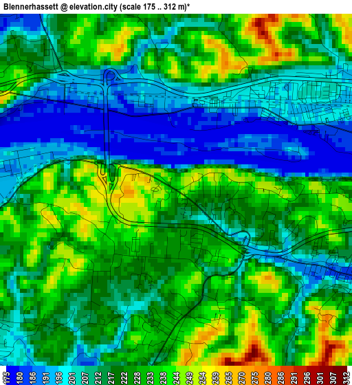 Blennerhassett elevation map