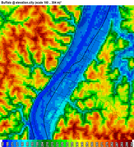 Buffalo elevation map