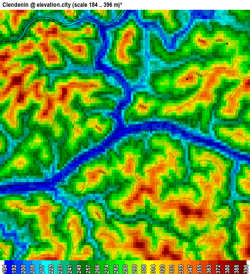 Clendenin elevation map