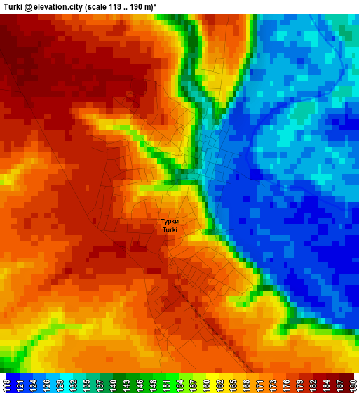 Turki elevation map