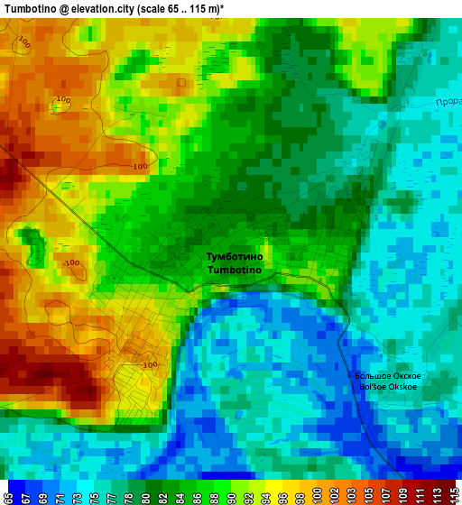 Tumbotino elevation map