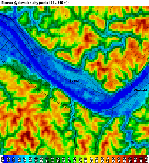 Eleanor elevation map