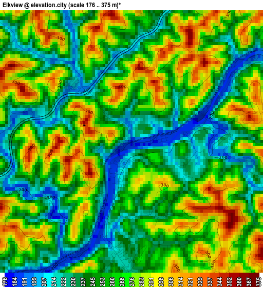 Elkview elevation map