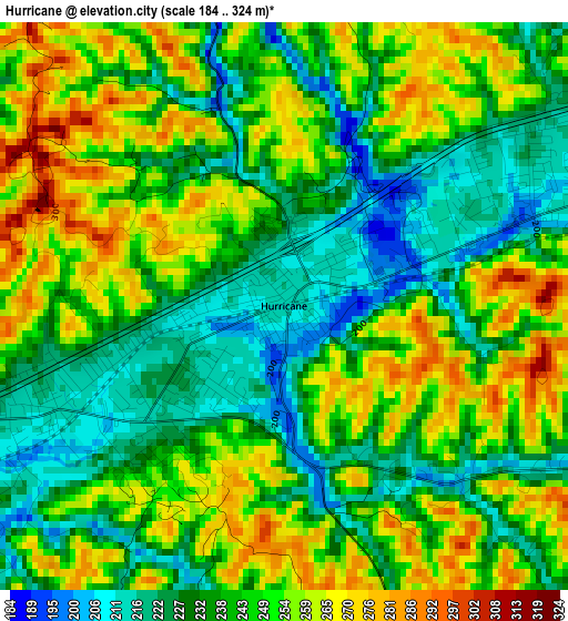 Hurricane elevation map