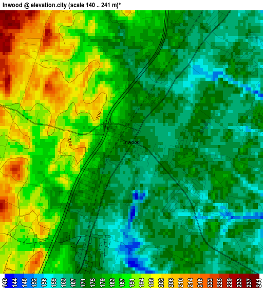 Inwood elevation map