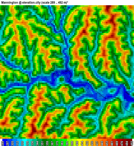 Mannington elevation map