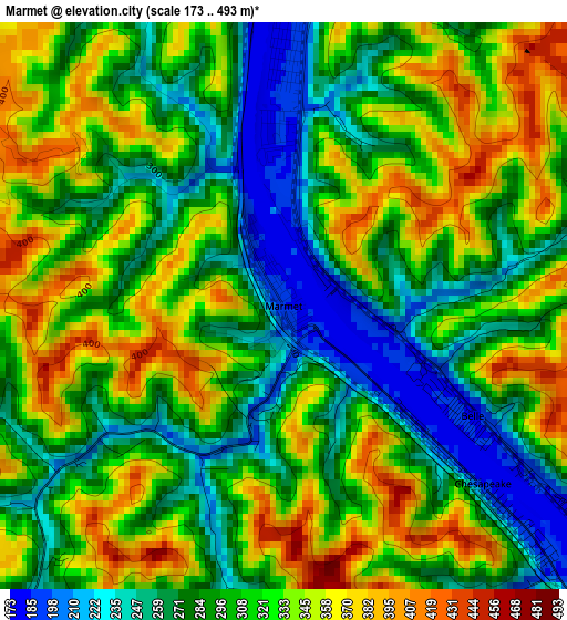 Marmet elevation map