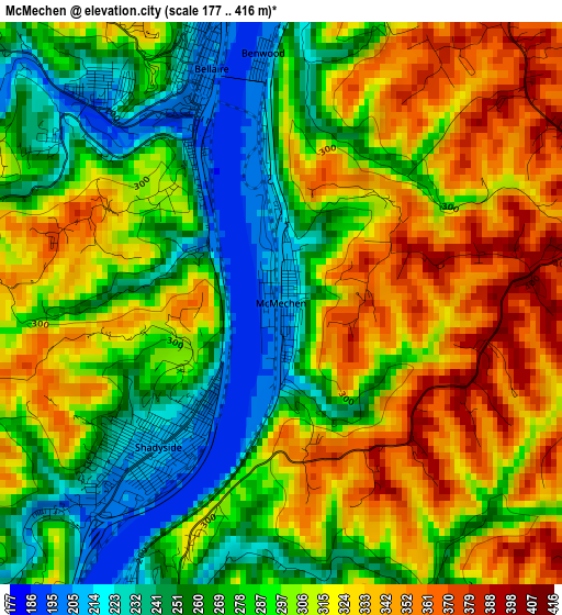 McMechen elevation map