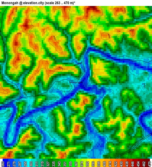 Monongah elevation map