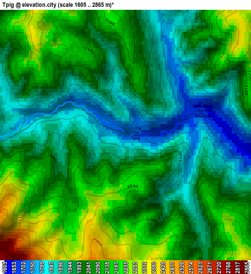 Tpig elevation map