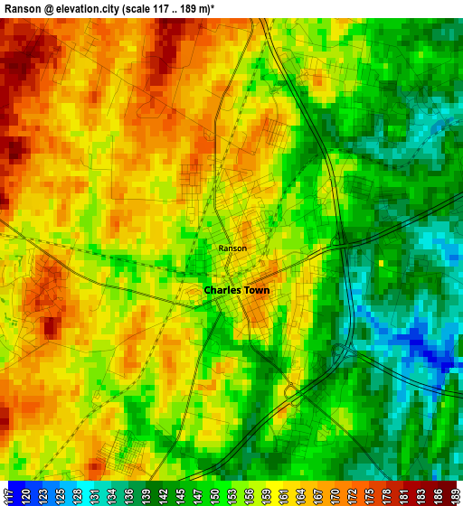 Ranson elevation map