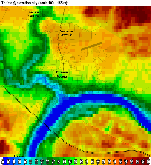 Tot’ma elevation map