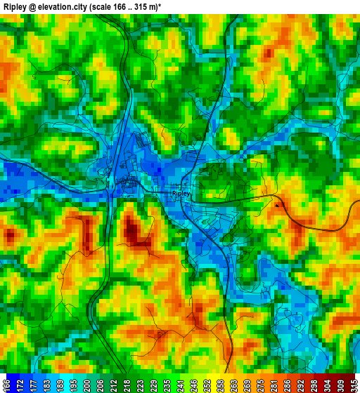 Ripley elevation map