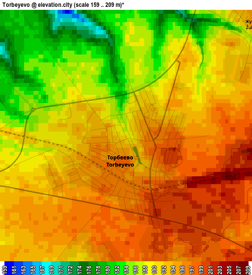 Torbeyevo elevation map