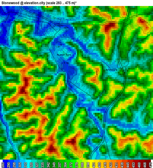 Stonewood elevation map