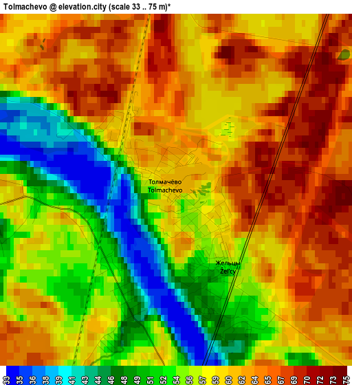 Tolmachevo elevation map