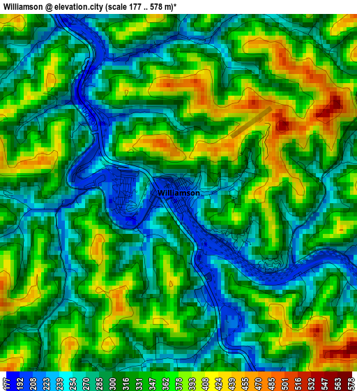 Williamson elevation map