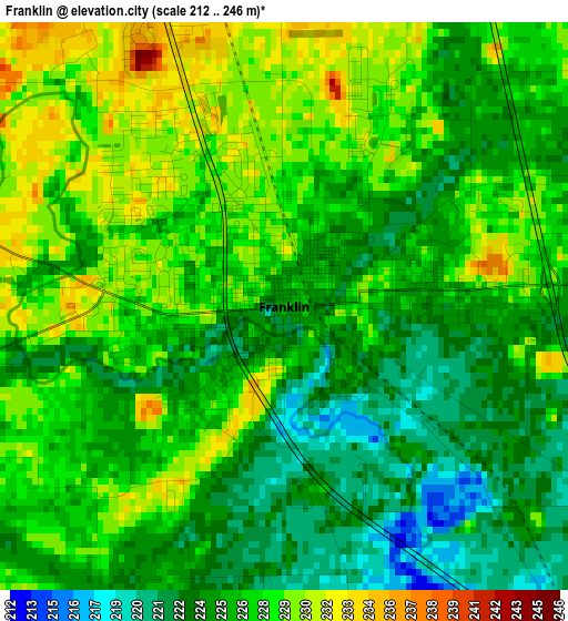 Franklin elevation map