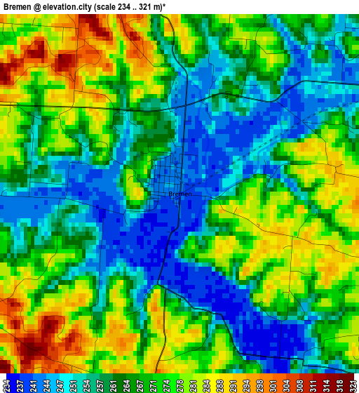 Bremen elevation map