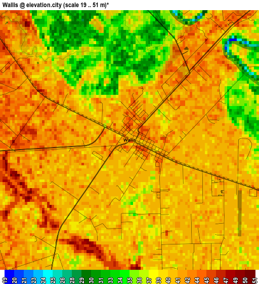 Wallis elevation map