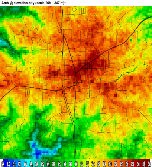 Arab elevation map