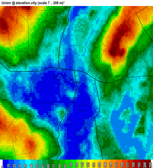 Union elevation map