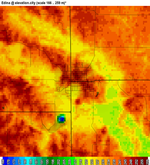 Edina elevation map