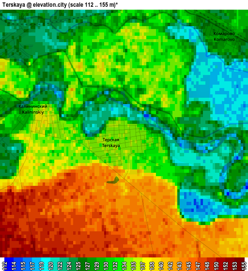 Terskaya elevation map