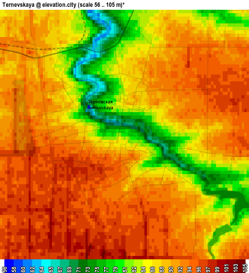 Ternevskaya elevation map