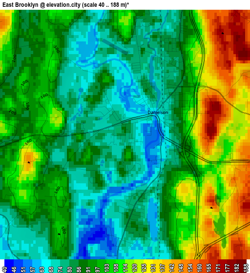 East Brooklyn elevation map