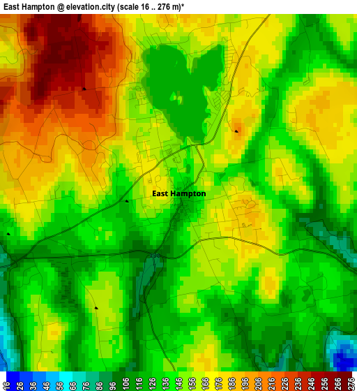 East Hampton elevation map