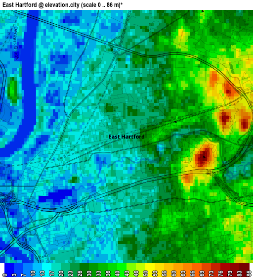 East Hartford elevation map