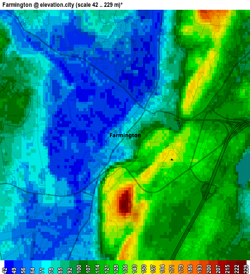 Farmington elevation map