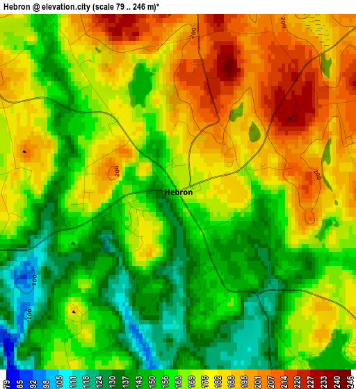 Hebron elevation map