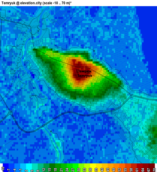 Temryuk elevation map