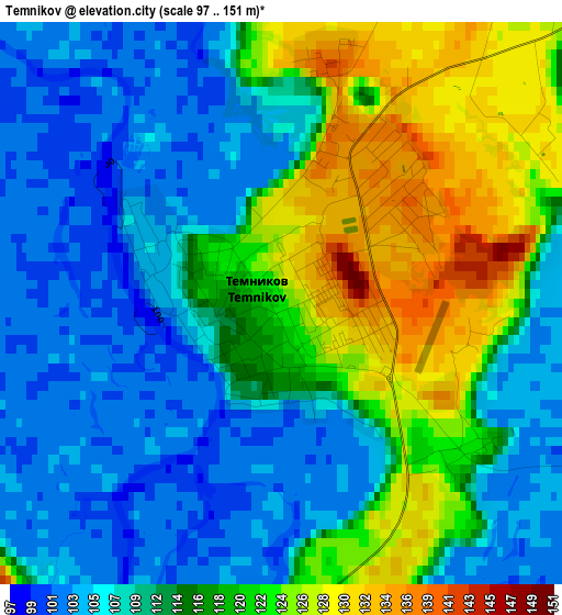 Temnikov elevation map