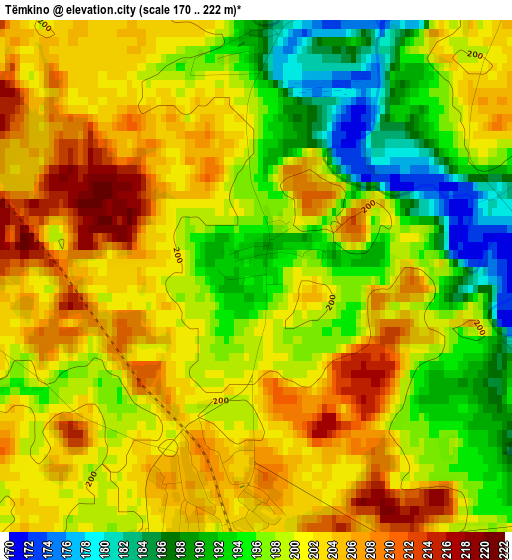 Tëmkino elevation map