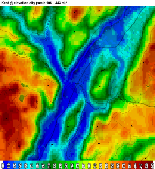 Kent elevation map