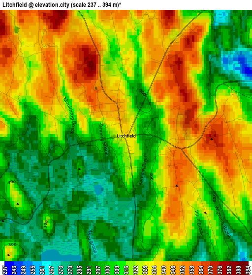 Litchfield elevation map