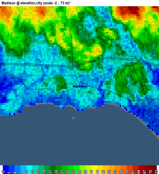 Madison elevation map