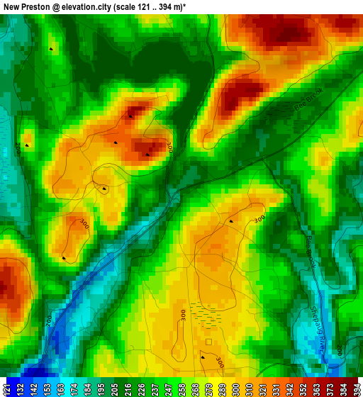 New Preston elevation map