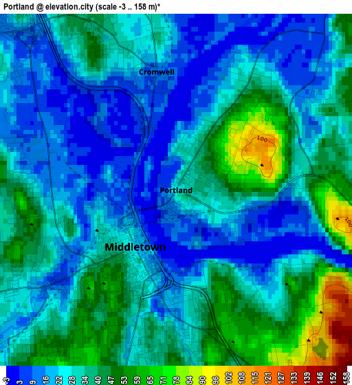 Portland elevation map